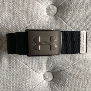 Under Armour Black Belt with Silver Buckle